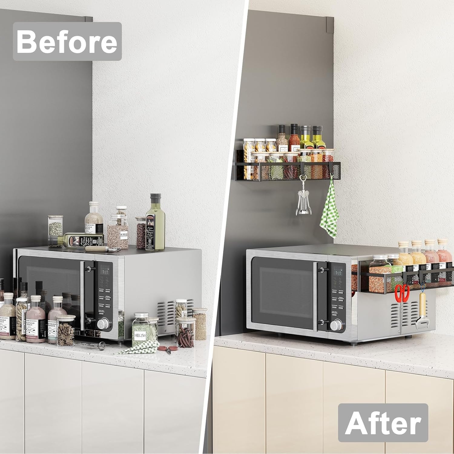 Magnetic Spice Rack for Refrigerator(2 Pack)